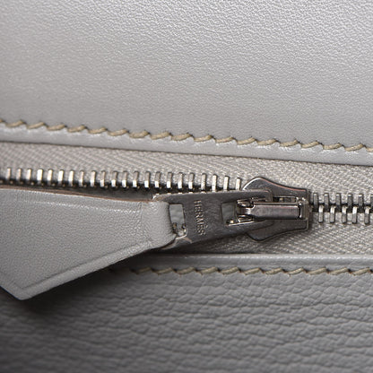 Hermes Tadelakt Kelly Sellier Guilloche 28 Gris Perle 24 of 36