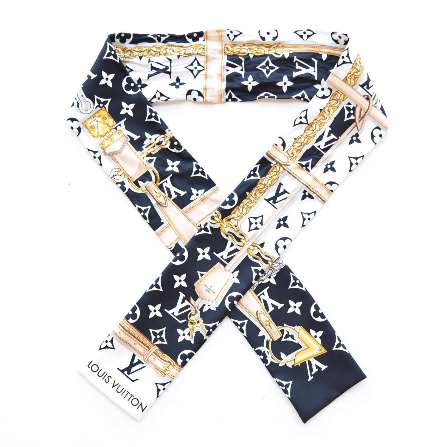 Louis Vuitton Silk Monogram Confidential Bandeau Black 1 of 5