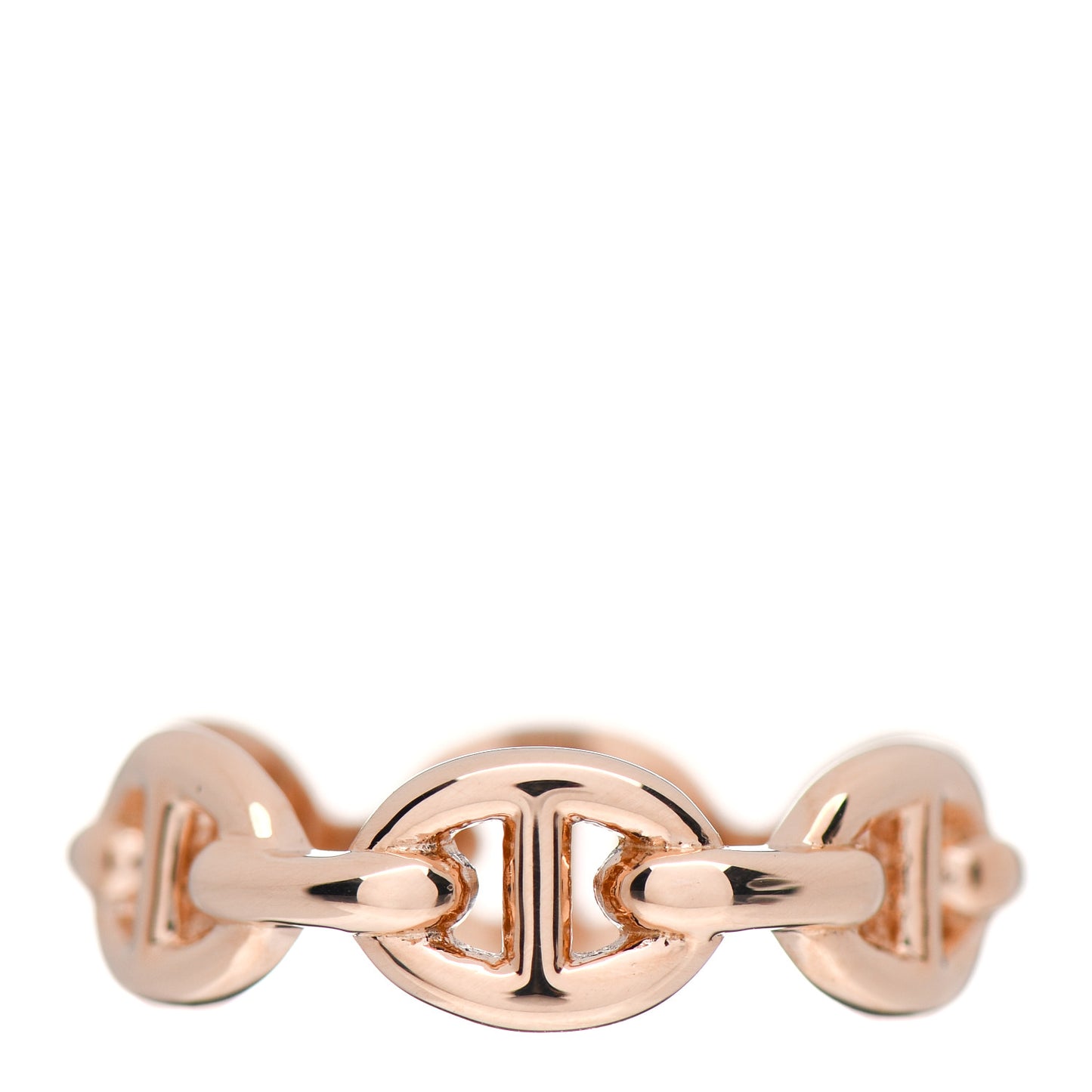 18K Rose Gold PM Chaine D'Ancre Enchainee Ring 50 5.25