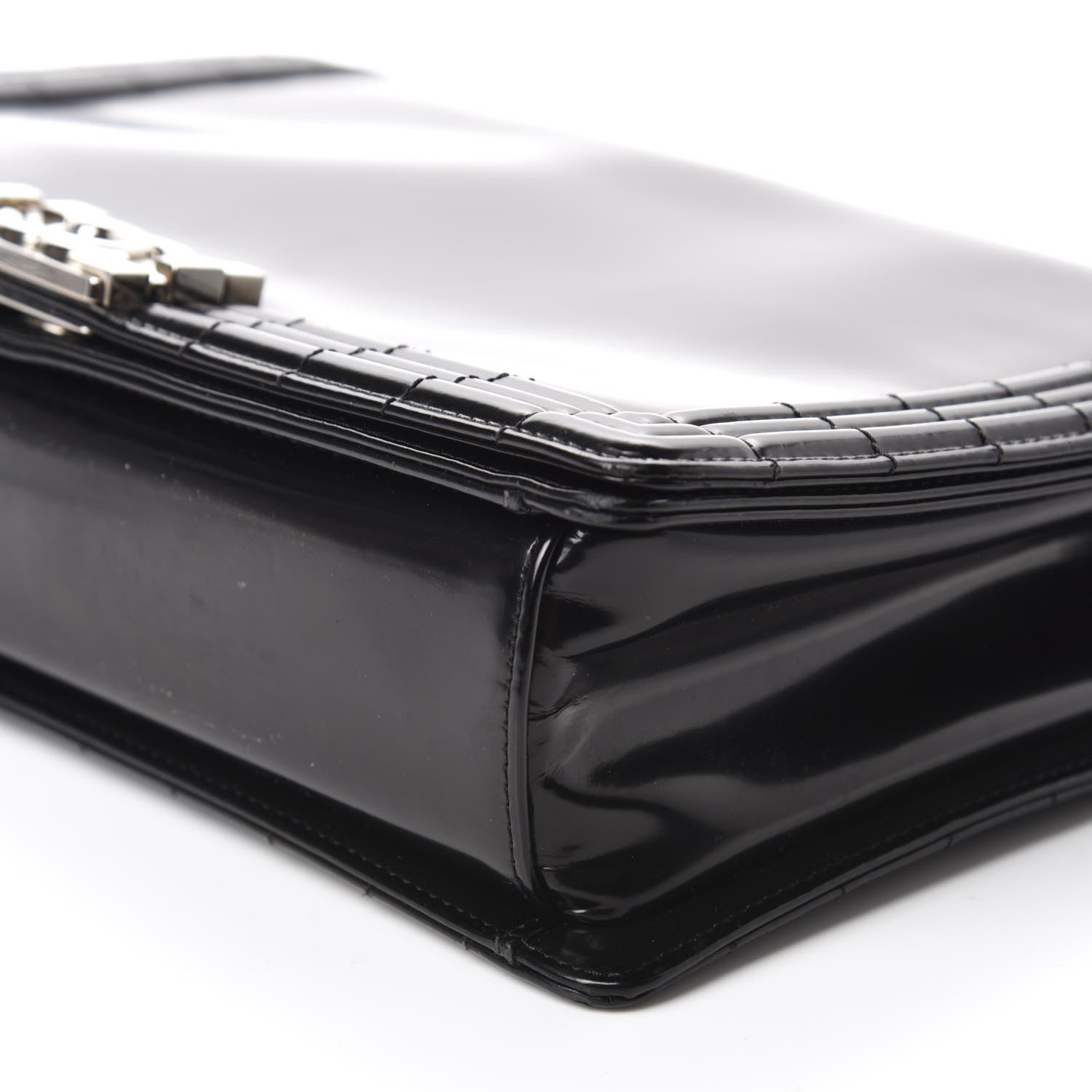 Chanel Glazed Calfskin Large Boy Flap Black 7 of 12