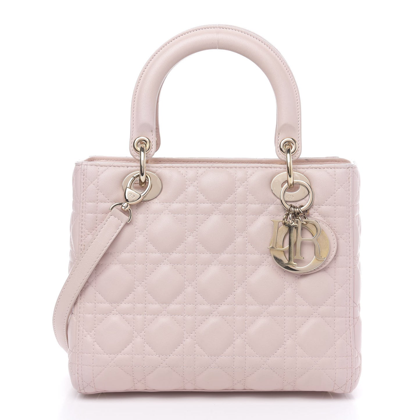 Lambskin Cannage Medium Lady Dior Light Pink