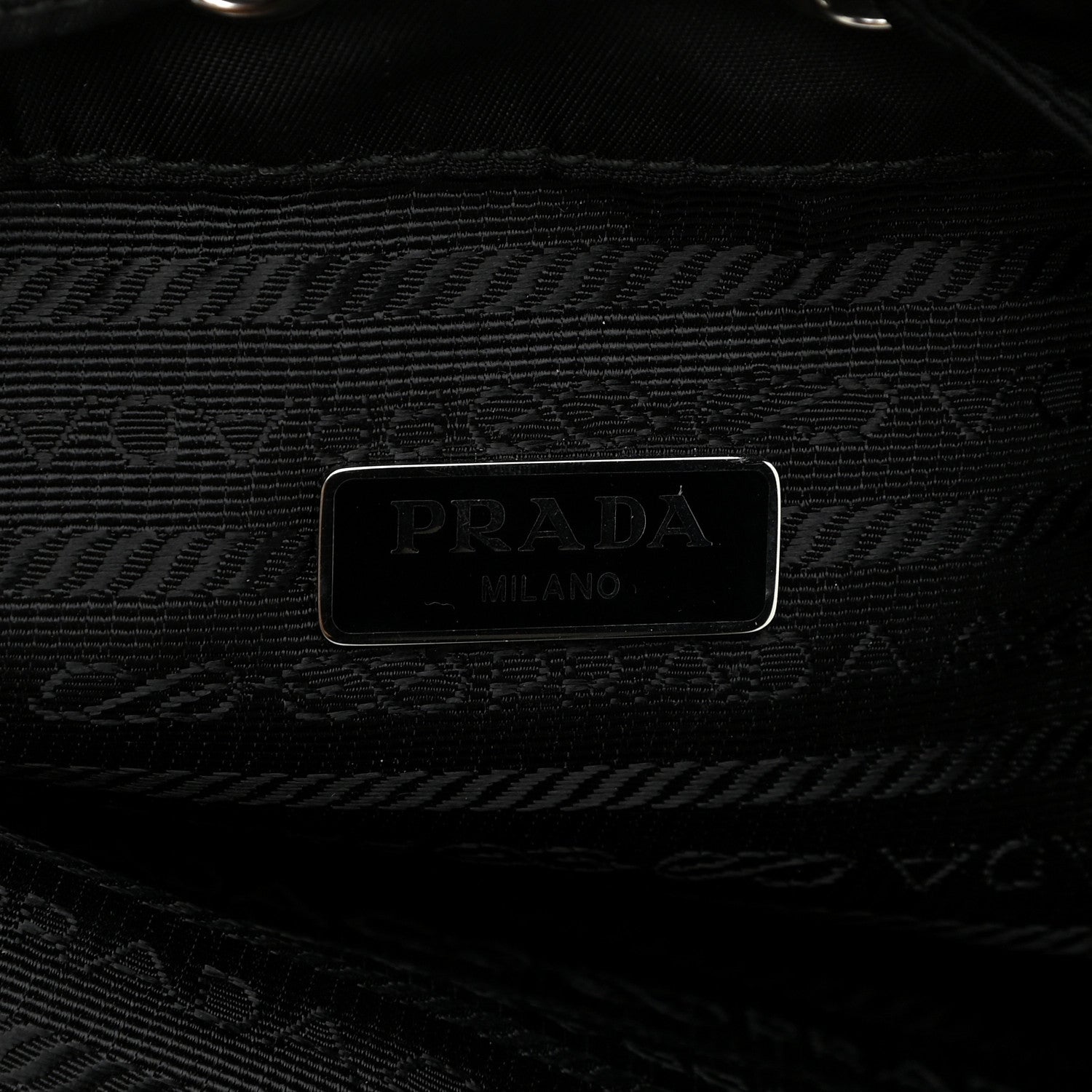 Prada Saffiano Tessuto Nylon Vela Bucket Wristlet Black 6 of 10