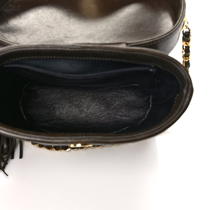 Chanel Lambskin Quilted Tassel Shoulder Bag Dark Brown 5 of 9