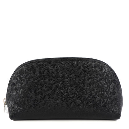 Chanel Caviar Timeless CC Cosmetic Pouch Black 1 of 8