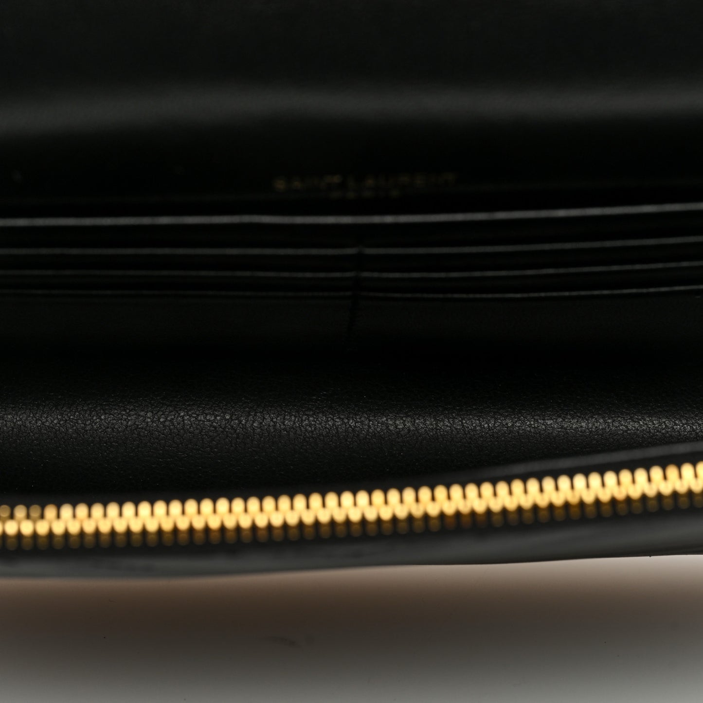 Matelasse Chevron Monogram Envelope Chain Wallet Black