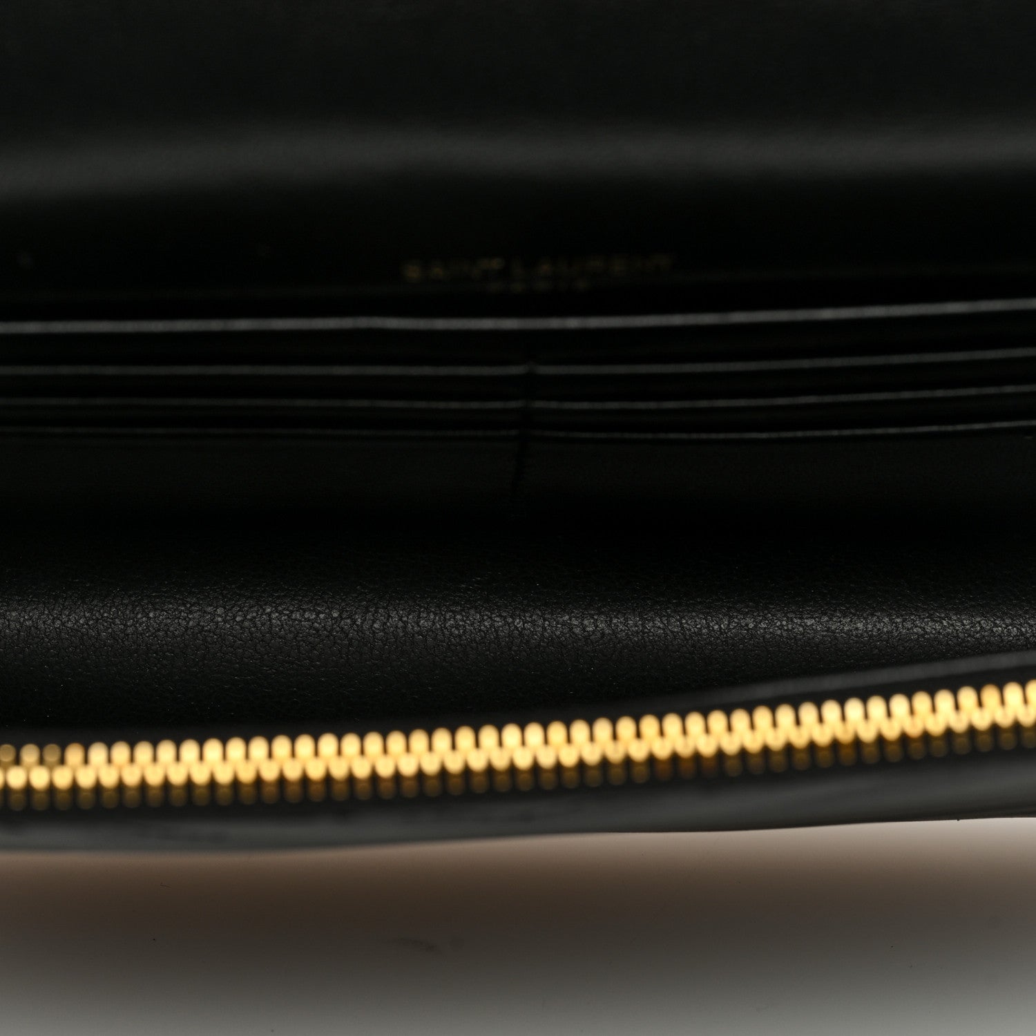 Saint Laurent Matelasse Chevron Monogram Envelope Chain Wallet Black 5 of 8