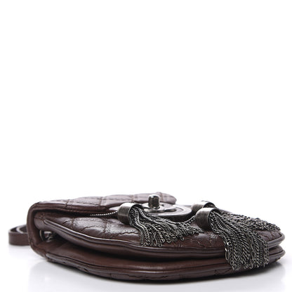 Chanel Calfskin Coco Sporran Small Tassel Flap Dark Brown 4 of 12