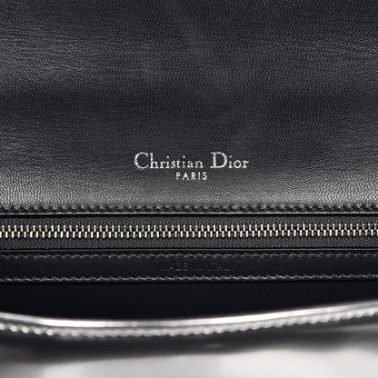 Christian Dior Metallic Patent Micro-Cannage Medium Diorama Flap Bag Silver 6 of 7