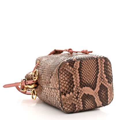 Fendi Snakeskin F is Fendi Mini Mon Tresor Bucket Bag Macaron 4 of 11