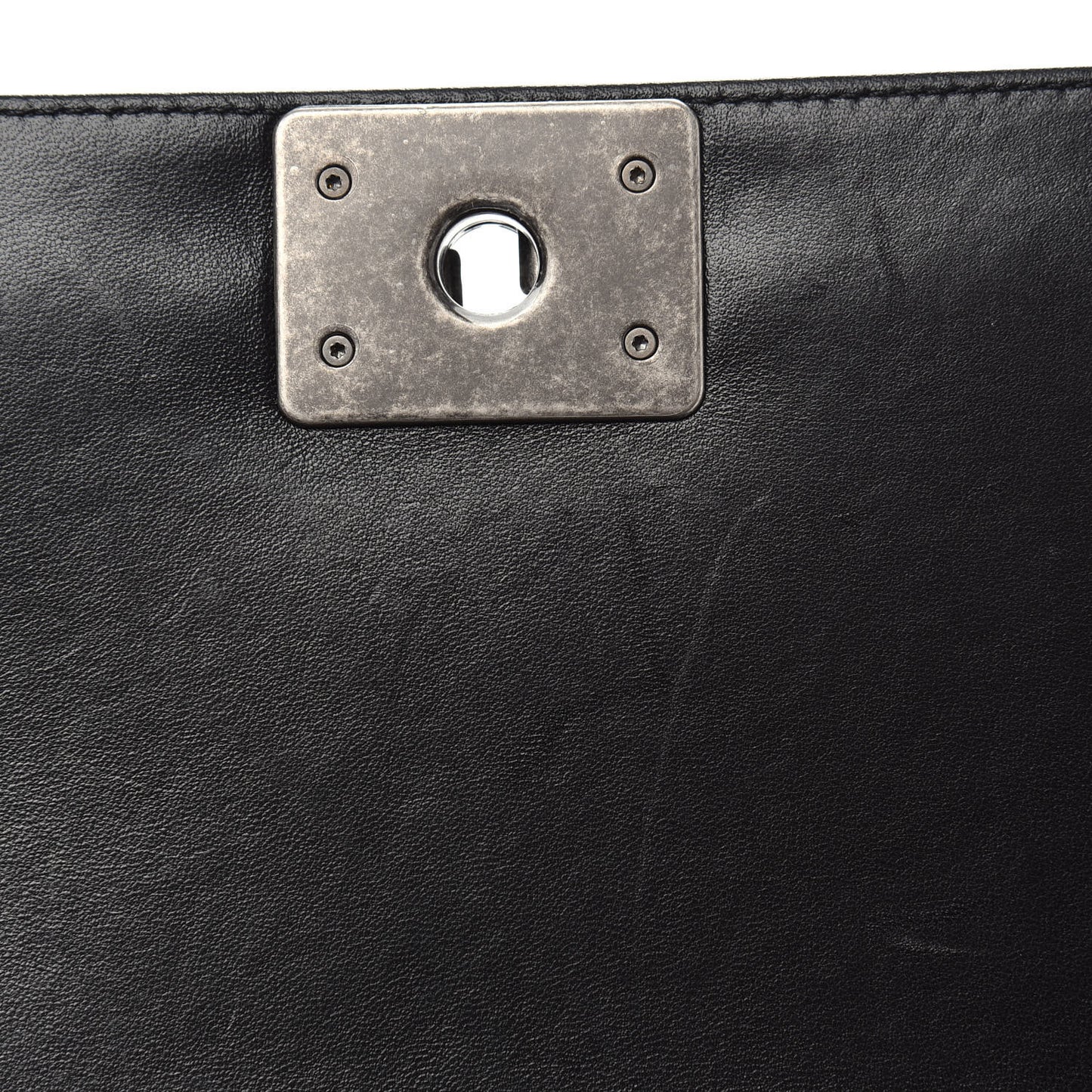 Lambskin Quilted Medium Boy Flap Black