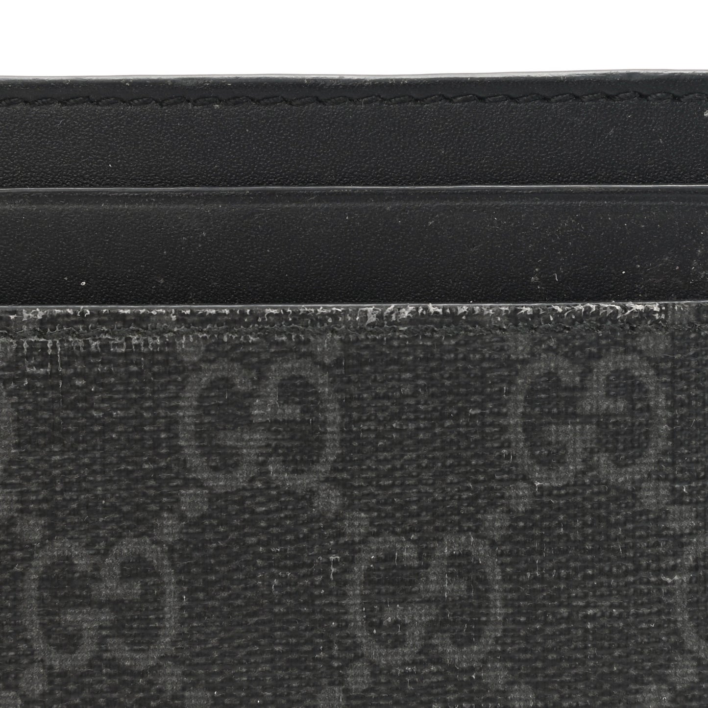 GG Supreme Monogram Kingsnake Card Holder Black Grey