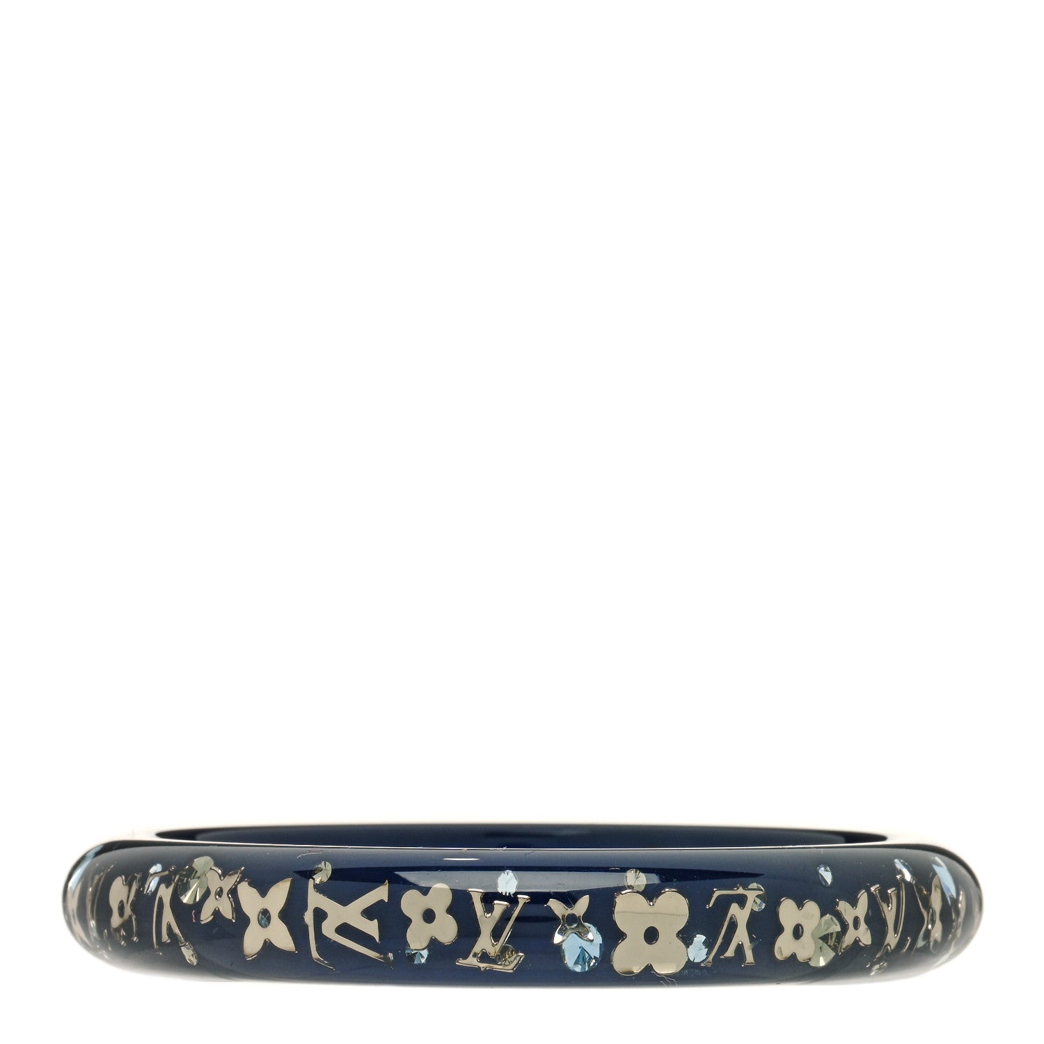 Louis Vuitton Resin Swarovski Medium Inclusion Bracelet PM Navy 1 of 3