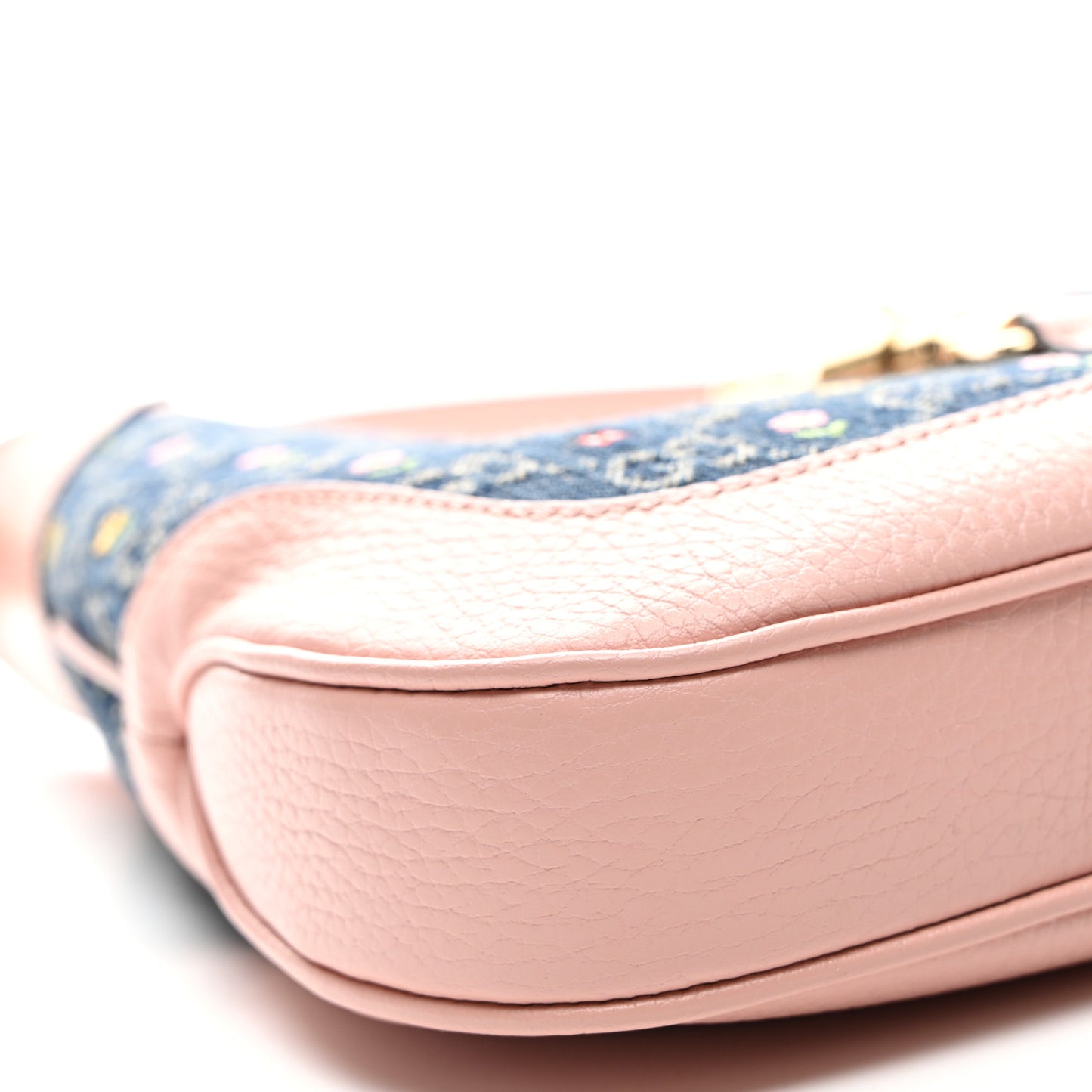 New Denim GG Monogram Calfskin Love Parade Small Jackie 1961 Hobo Light Pink