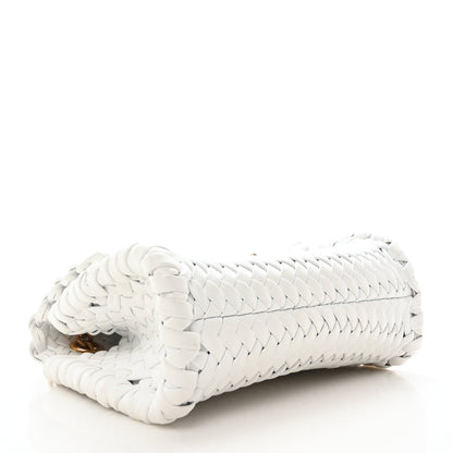 Dolce & Gabbana Nappa Woven Small Devotion Envelope Shoulder Bag White 5 of 11