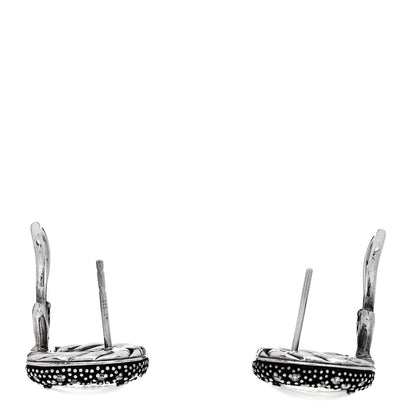 David Yurman Sterling Silver Diamond Moon Quartz Midnight Melange Earrings 3 of 5