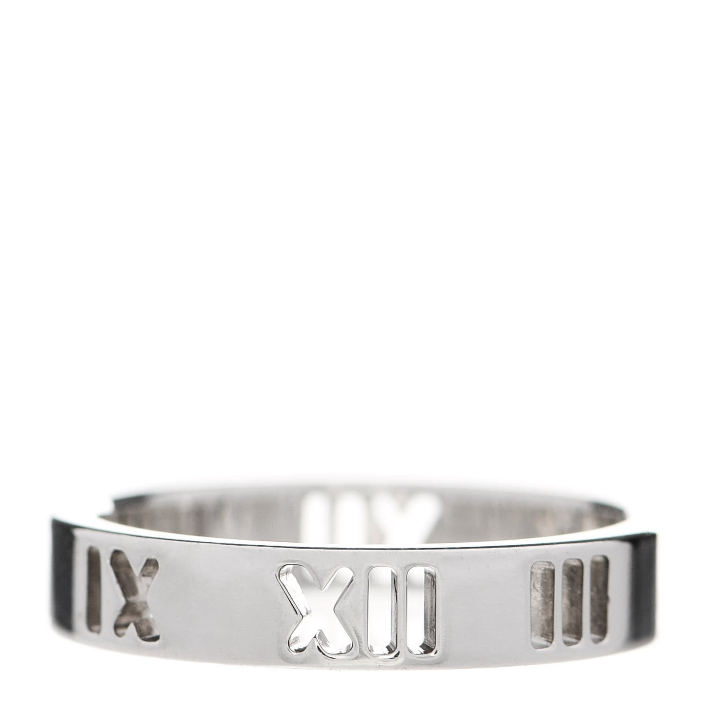 Sterling Silver Narrow Atlas Pierced Ring 49 4.75