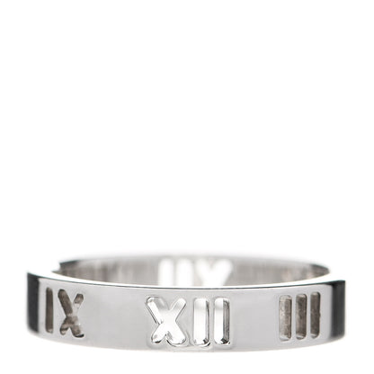 Tiffany Sterling Silver Narrow Atlas Pierced Ring 49 4.75 3 of 6