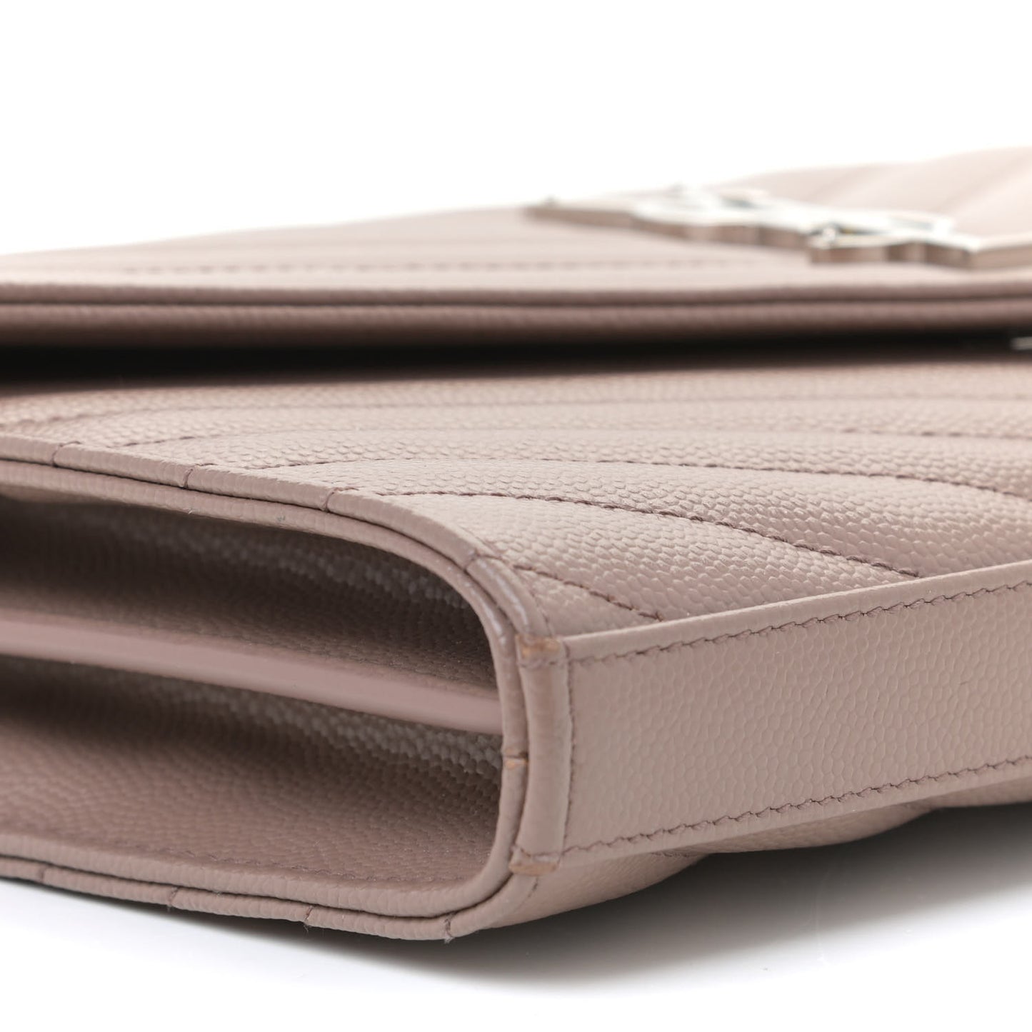 Grain De Poudre Matelasse Chevron Monogram Chain Wallet Fard
