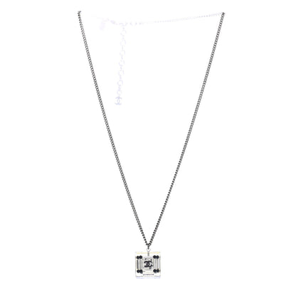 Chanel Lucite CC Square Charm Necklace 2 of 4