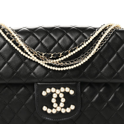 Chanel Lambskin Quilted Medium Westminster Pearl Black 8 of 10