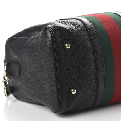Gucci Calfskin Vintage Web Medium Boston Black 6 of 10