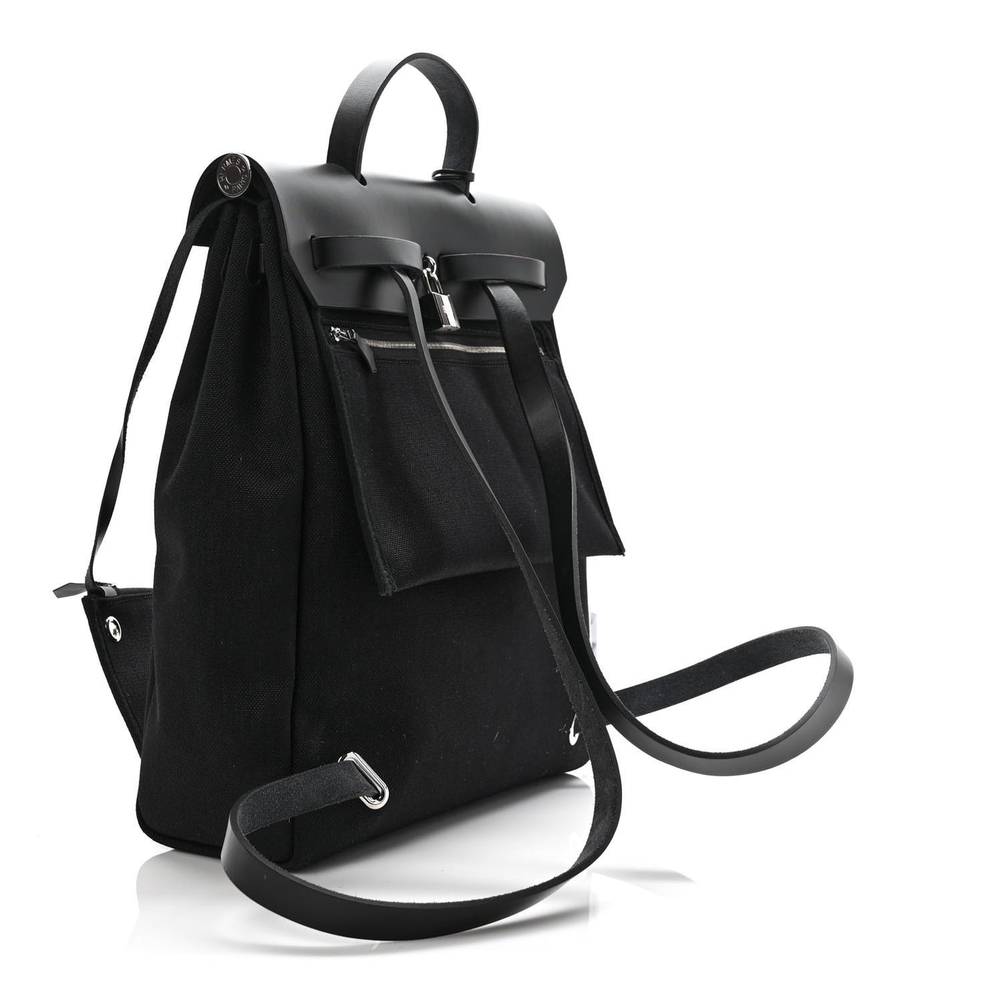 Military Toile Vache Hunter Herbag a Dos Zip Retourne Backpack Black