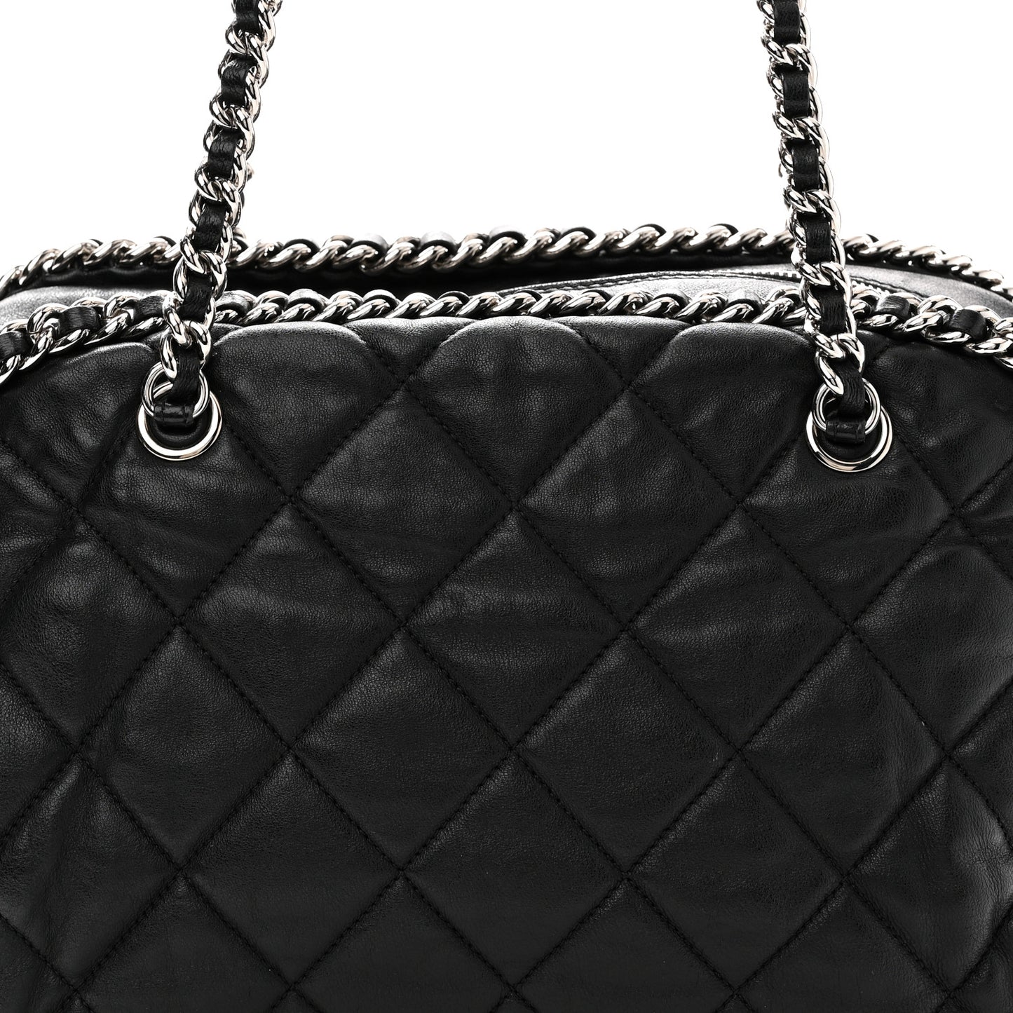 Calfskin Chain Around Bowler Black