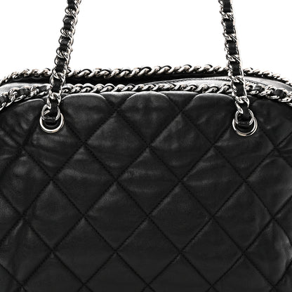 Chanel Calfskin Chain Around Bowler Black 8 of 10