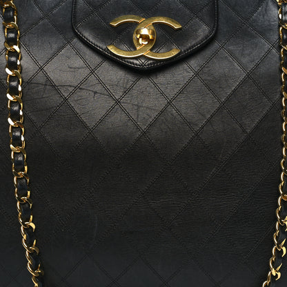 Chanel Calfskin Stitched XL Weekender Black 10 of 19