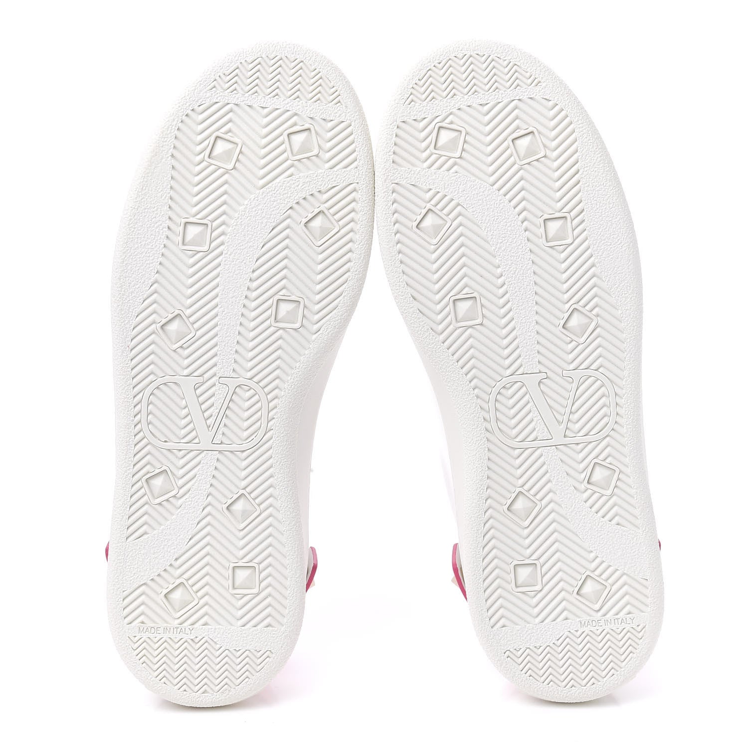 Valentino Garavani Calfskin Womens Backnet Sneakers 35.5 White Fuchsia 5 of 11
