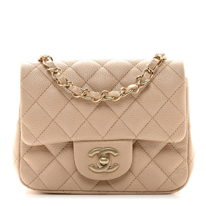 Chanel Caviar Quilted Mini Square Flap Beige 1 of 12