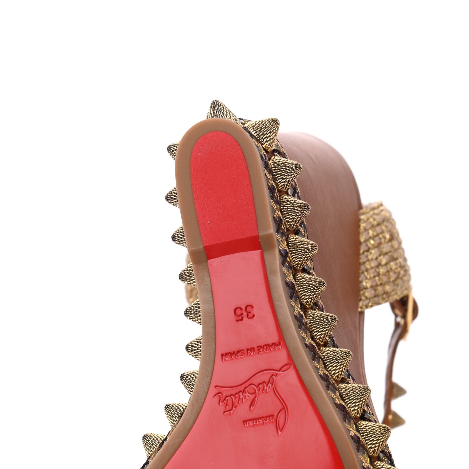 Christian Louboutin Calfskin Cordorella 110 Wedge Sandals 35 Version Cuoio 13 of 14