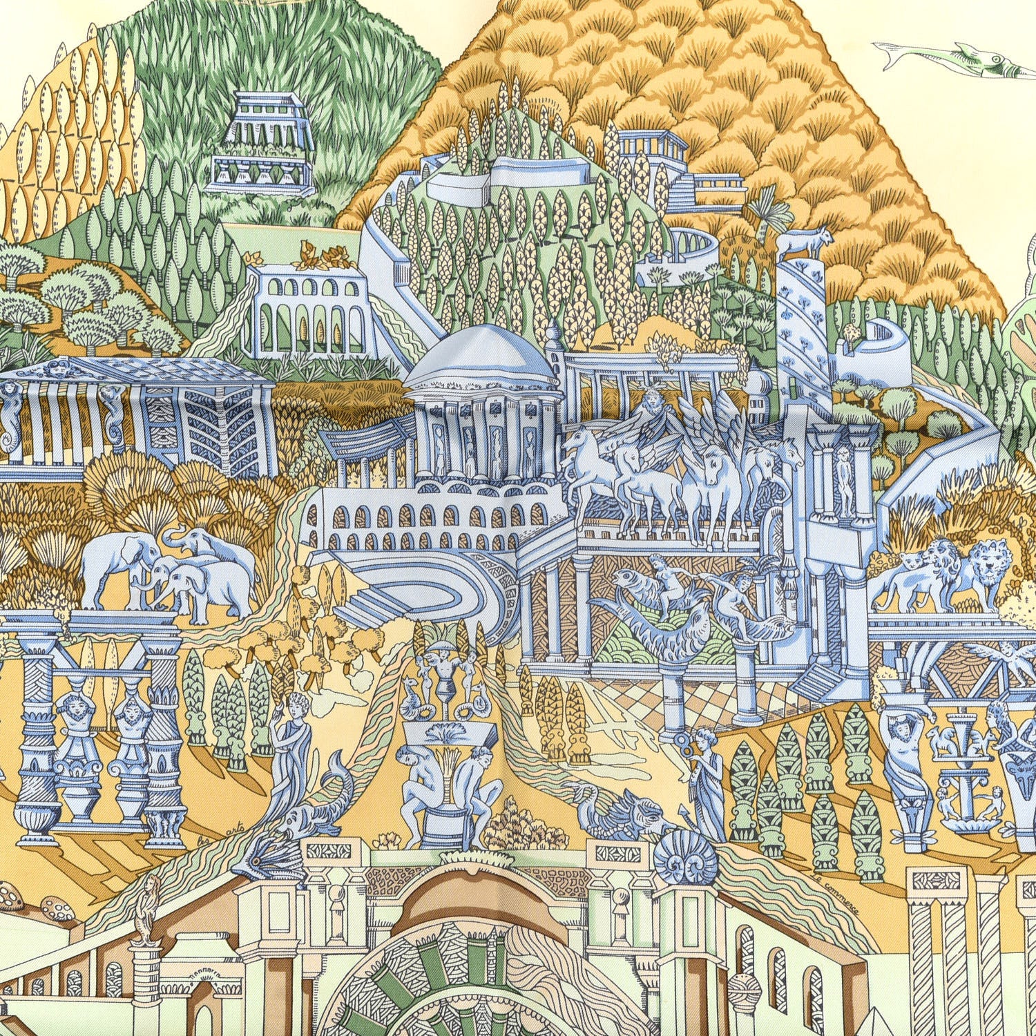 Hermes Silk L’Atlantide Scarf 90 3 of 5