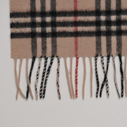 Burberry Cashmere House Check Fringe Scarf Camel 3 of 4