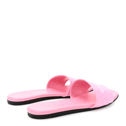 Givenchy Coated Canvas Logo 4G Embossed Flat Sandals 36.5 Pink 5 of 9