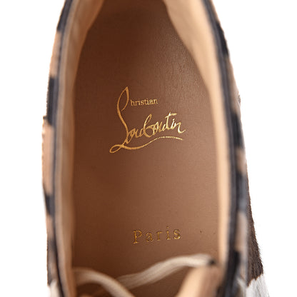 Christian Louboutin Calf Hair Animal Print Rantus Orlato Flat Sneakers 39.5 Multicolor 9 of 11