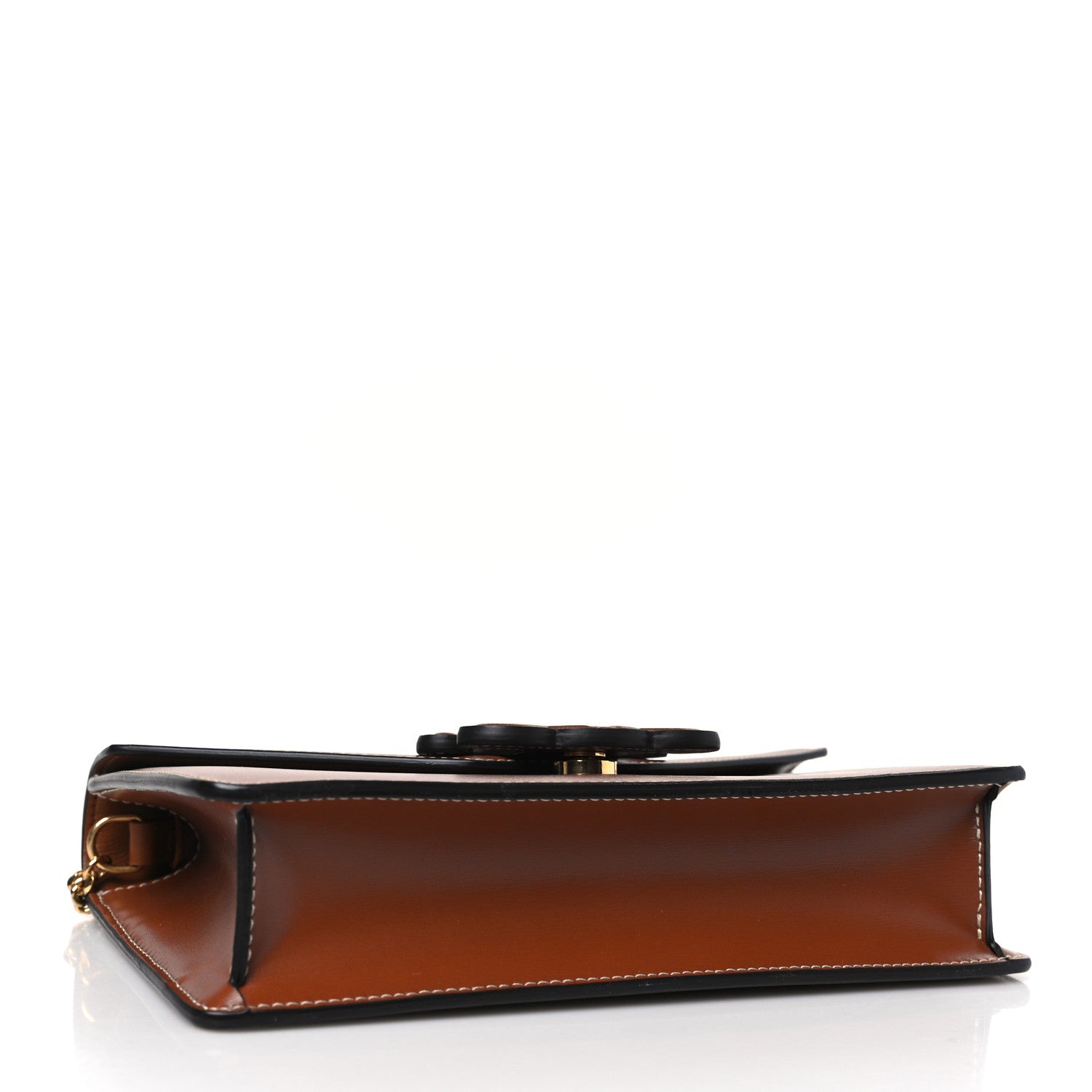 Celine Shiny Calfskin Triomphe Margo Wallet on Chain Gold 4 of 9