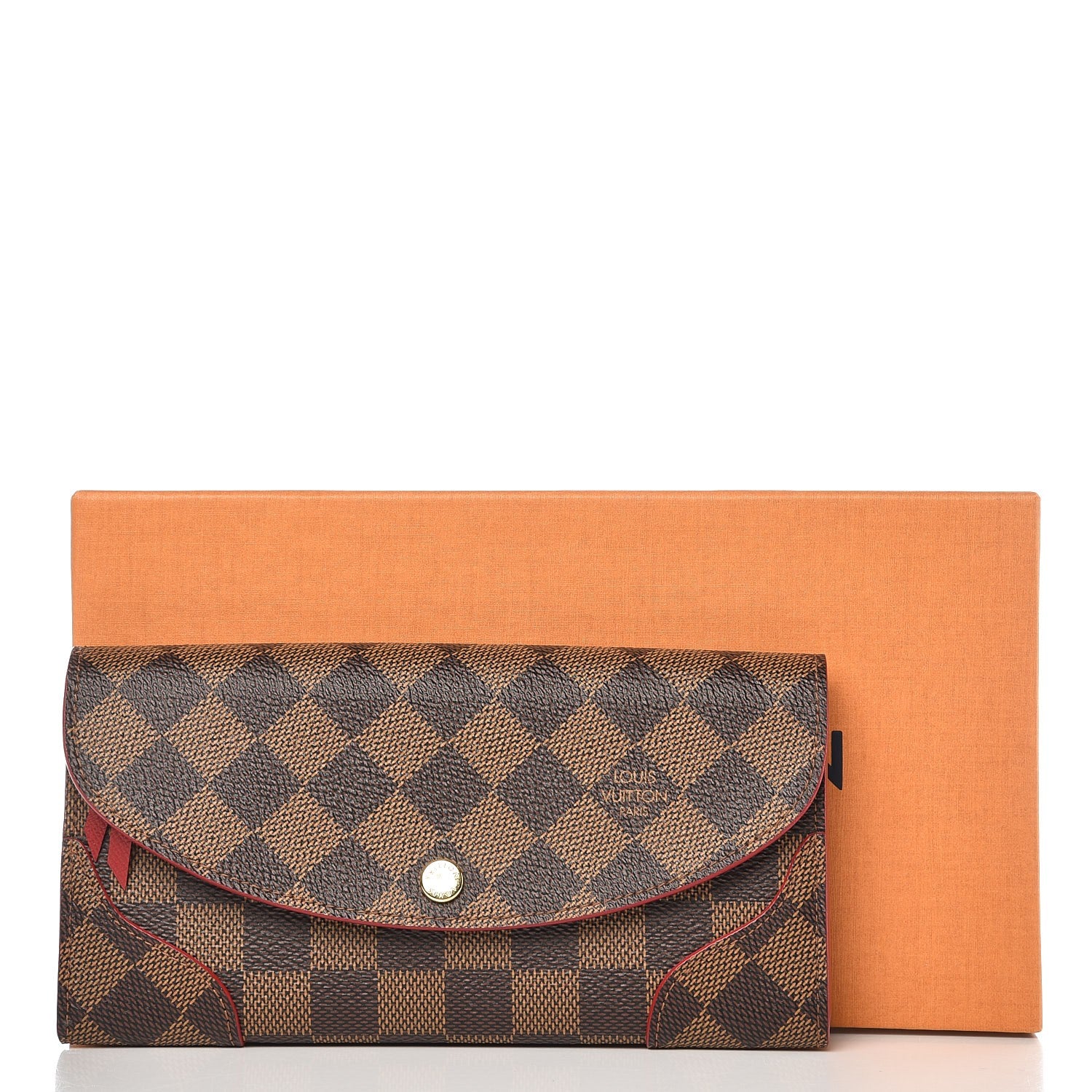 Louis Vuitton Damier Ebene Caissa Wallet Cherry 7 of 7