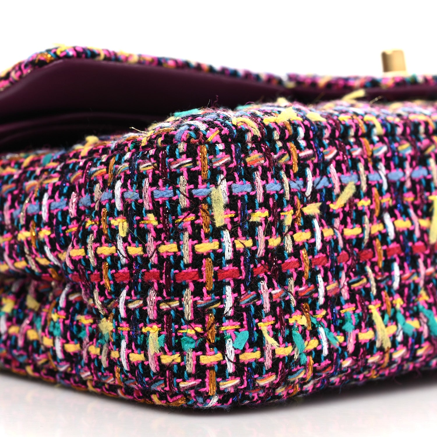 Chanel Tweed Quilted Medium Double Flap Multicolor 9 of 11