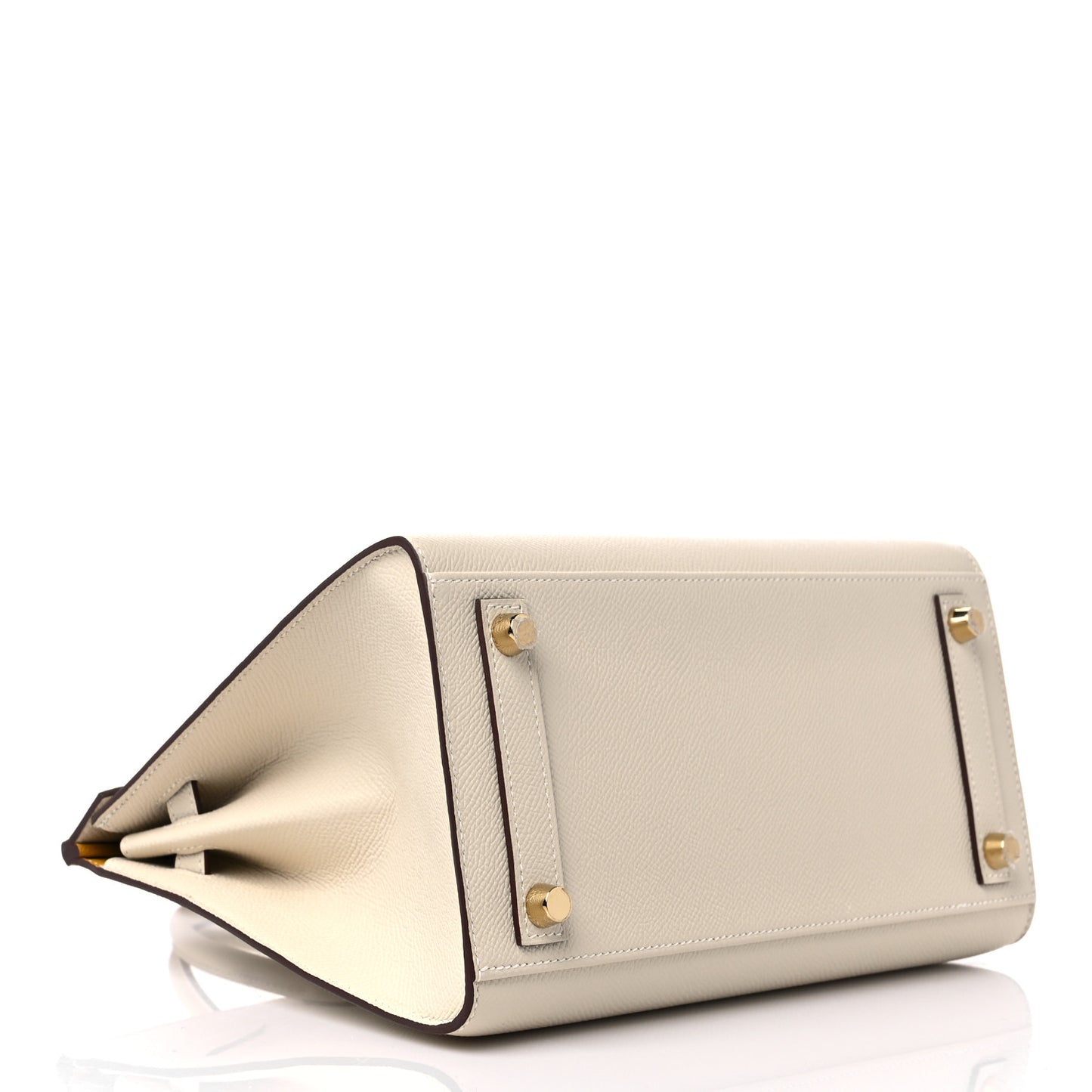 Epsom Horseshoe Birkin Sellier 25 Nata Jaune Ambre