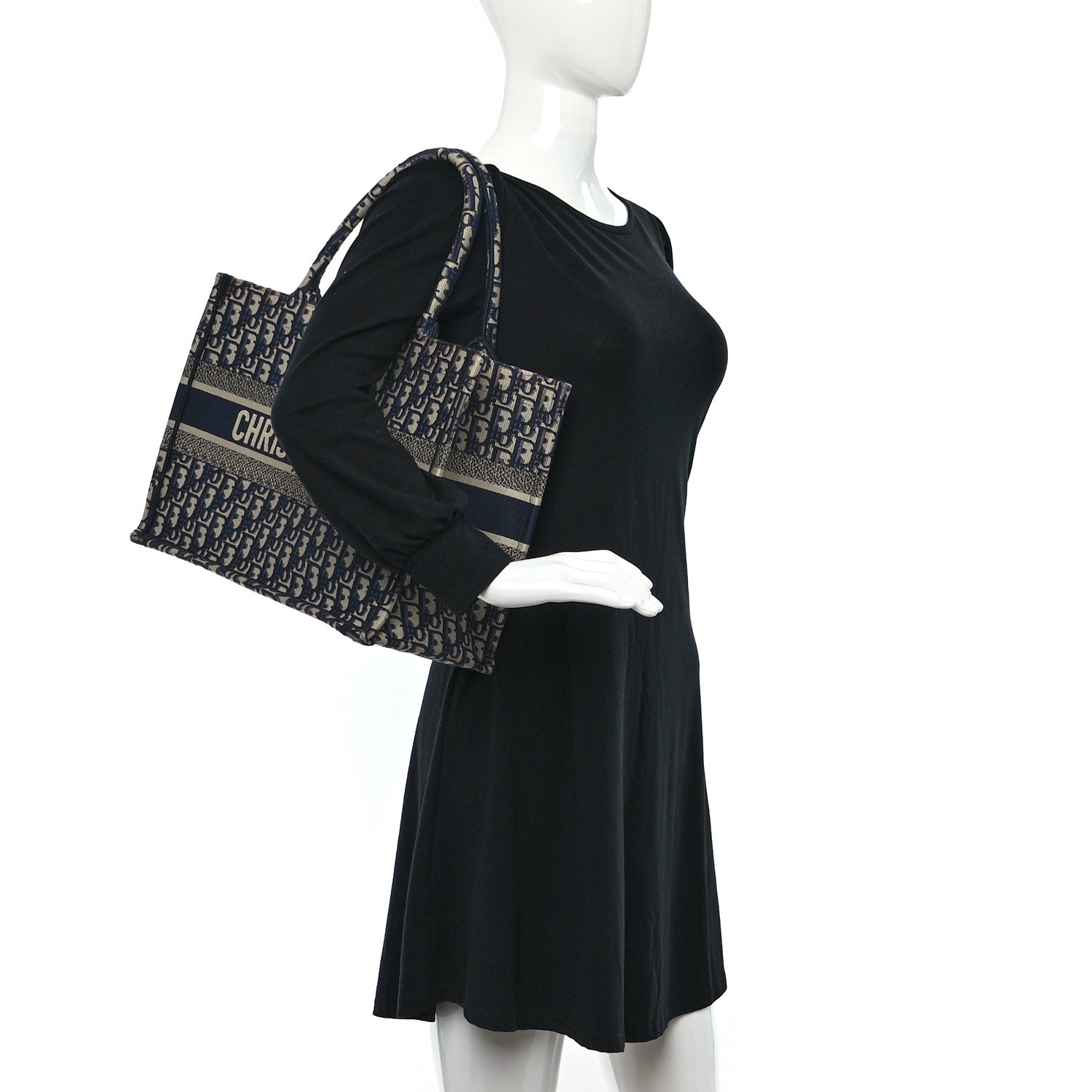 Christian Dior Oblique Medium Book Tote Blue Multicolor 2 of 12