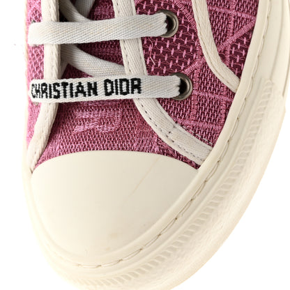 Christian Dior Laminated Canvas Cannage Embroidered Womens Walk'N'Dior Low Top Sneakers 36.5 Metal Rose 12 of 14