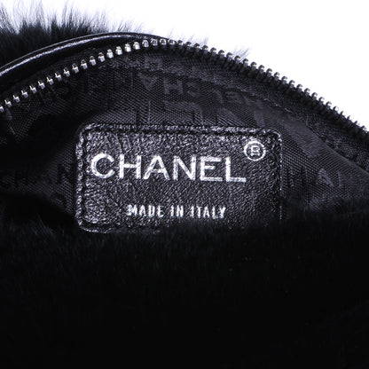 Chanel Rabbit Fur Hobo Black 5 of 6