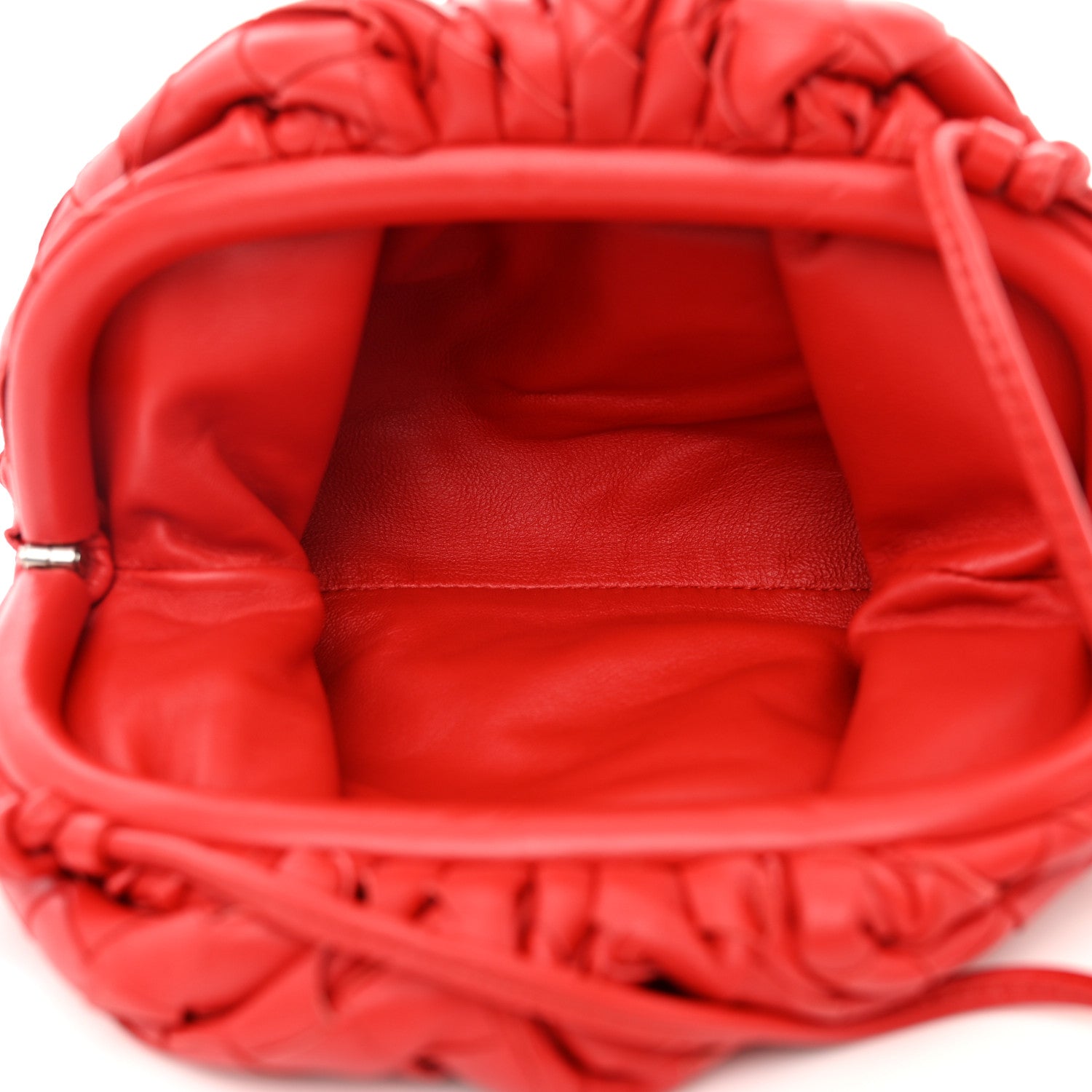 Bottega Veneta Nappa Intrecciato The Mini Pouch Bright Red 5 of 10