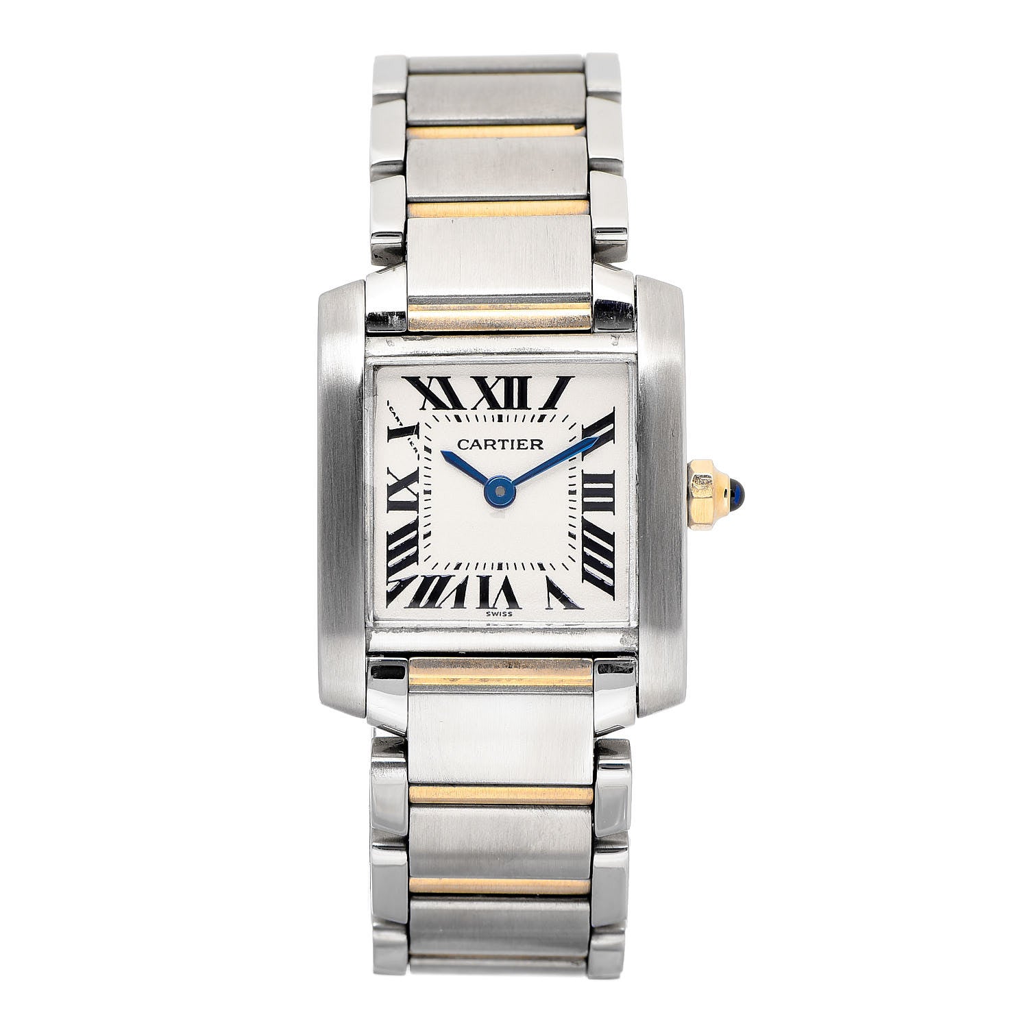 Cartier Stainless Steel 18K Yellow Gold 20mm Tank Francaise Quartz Watch 1 of 8
