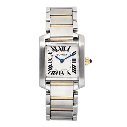 Cartier Stainless Steel 18K Yellow Gold 20mm Tank Francaise Quartz Watch 1 of 8