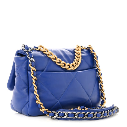 Chanel Lambskin Quilted Medium Chanel 19 Flap Blue 3 of 10