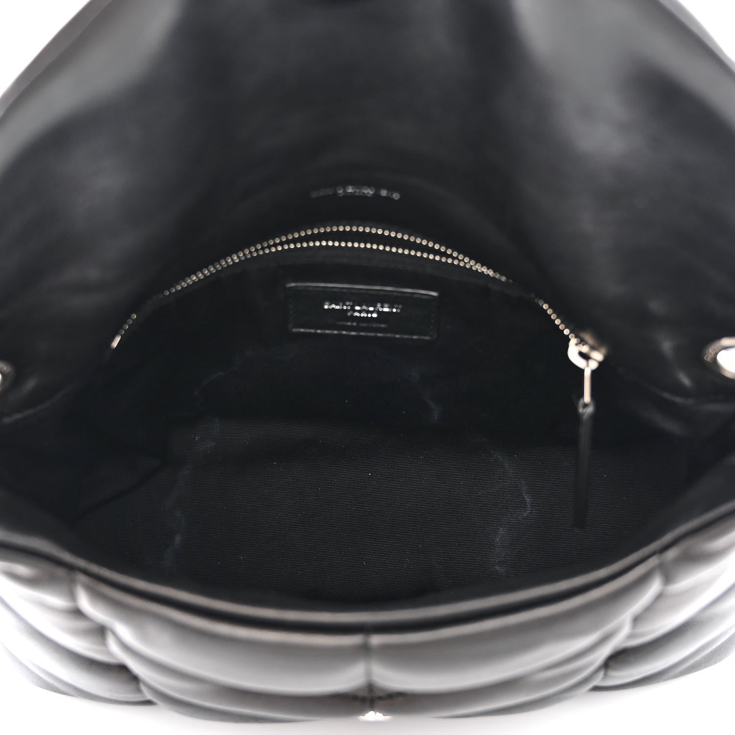 Saint Laurent Lambskin Quilted Small Loulou Puffer Monogram Chain Satchel Black 5 of 11