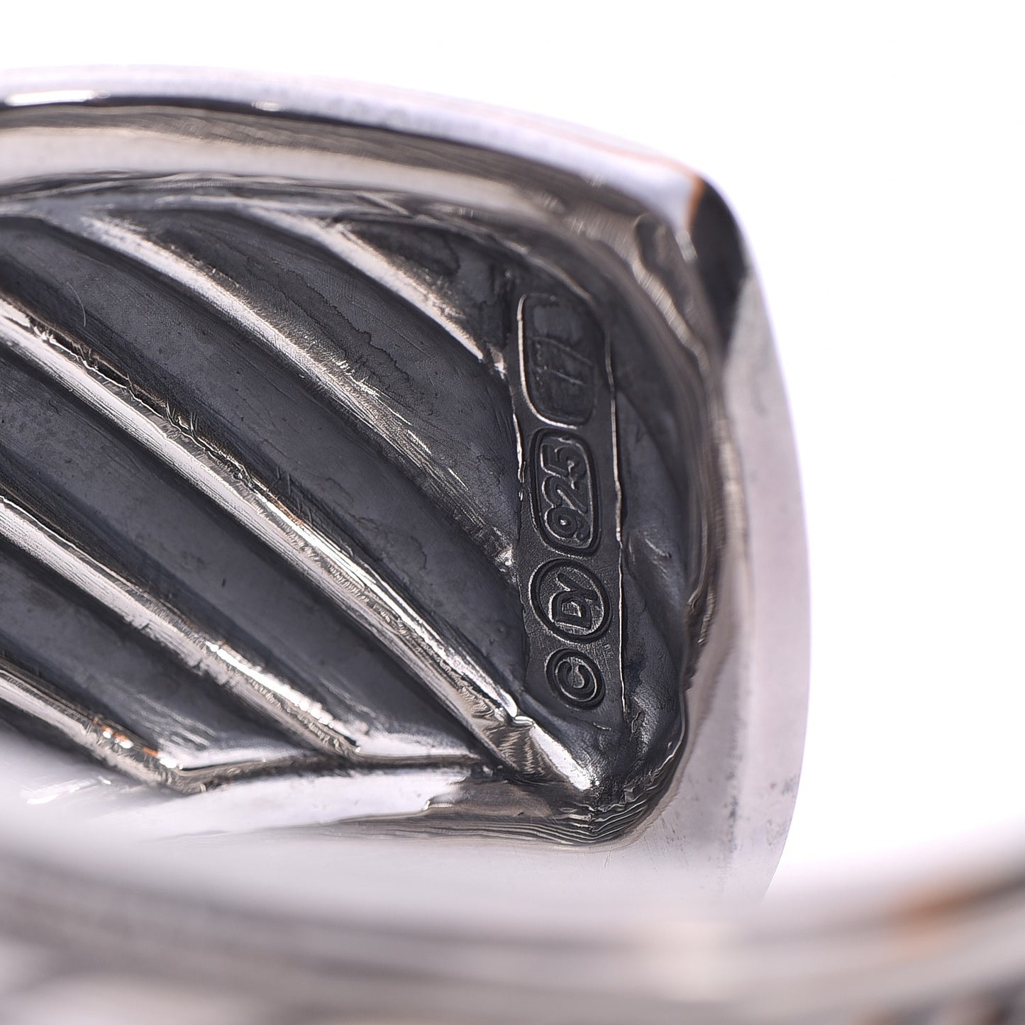 Sterling Silver Diamond 41mm Sculpted Cable Cuff Bracelet