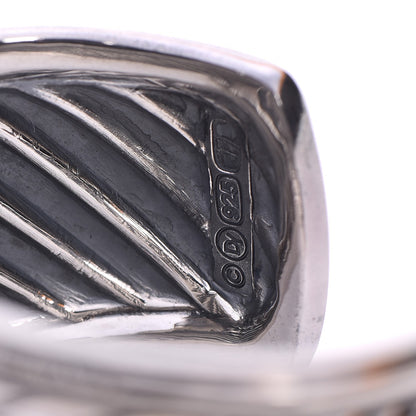 David Yurman Sterling Silver Diamond 41mm Sculpted Cable Cuff Bracelet 5 of 5
